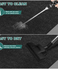Close-up of 36x60 Inch Oil Drip Mat For Garage And Driveway, Reusable Absorbent Spill Pad being cleaned and vacuumed