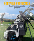 Golf Accessory Case And Bag Organizer Airtight Water Resistant Protective Hard Case for Phone on golf bag with glove hanger