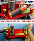 12 Inch Magnetic Tool Tray Shelf For Metal Surfaces, Heavy Duty Tool Organizer For Garage, Workshop, And Shop Cabinets