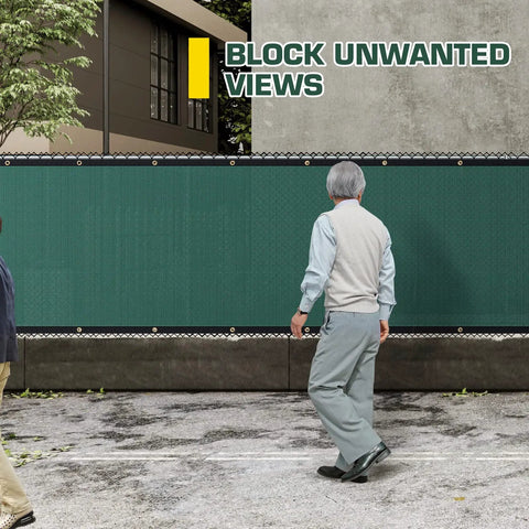 Privacy Screen Fence Mesh Shade Net For Backyard And Garden 4x25 Feet Green 150 GSM HDPE Covers 90 Percent Blockage