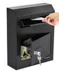 Drop Safe Box With Lock And Digital Keypad, Wall Mounted Cash Drop Box For Business, Secure Depository Safe With Slot in use