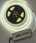 100W IP67 Waterproof LED Driver Power Supply 85 To 265V AC To 12V DC Converter with LED strip and cable visible