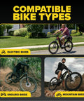Image showing electric, enduro, and mountain bikes compatible with 27.5 Inch Bike Inner Tubes Set Of 2, Butyl Rubber With 32mm Schrader Valve.
