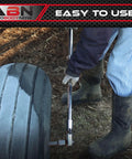 Person using an Extendable Three Quarter Inch Drive Industrial Ratchet Wrench With 24 To 39 Inch Long Reach Telescoping Locking Shaft