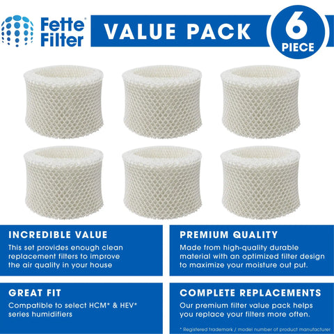 Premium Six Pack Humidifier Filter Set That Delivers Best Bang For Your Buck Compatible With Honeywell HAC 504 HAC 504AW HAC 504V1