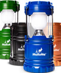 4 Pack Multicolor Camping Lanterns, Ultra Bright LED Tent Lights for Power Outages, featuring four colors: blue, green, black, orange