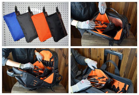 4 Pack Small Tool Pouches Set With Clips Heavy Duty Electrician Tool Bags Zippered Pouches For DIY Projects Home Improvement