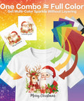 All In One Glitter Sublimation Vinyl And Printable Paper Pack For Easy Iron On Projects On Light And Dark Fabrics 12 Sheets