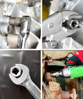 CrMo Impact Nut And Bolt Extractor Kit, 18 Piece Set, Three Eighths Inch Drive For Stripped And Damaged Fasteners in use