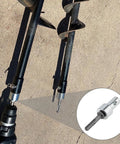 Garden Auger Drill Adapter Kit Lets You Run 4-Inch And 6-Inch Earth Augers On Any Half-Inch Corded Or Cordless Drill With A 20mm Round Chuck Connection Includes SDS Plus Shank And Square Shank Carbon Steel Construction