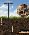 2 In 1 Hand Auger Spiral Drill For Planting And Hole Digging, 44.5 Inch Post Hole Digger With Twist Tiller, 4 Inch Diameter