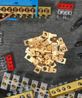 25 Pack Solderless Quick Disconnect Adapters Non Insulated Wire Connectors One Quarter Inch Male Tab Number Ten Stud