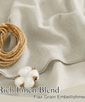 Cozy Angora Linen Textured Semi Sheer Window Curtain Set 2 Panels 36x36 Inches Rod Pocket Valances Material View