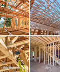 Powerlags XF Five Sixteenth Inch By Three Inch Interior Pancake Head Structural Wood Lag Screws used in framing and trusses.