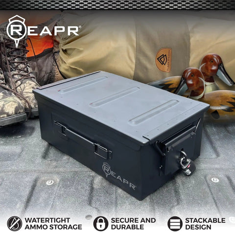 Beefy Heavy Duty Locking Ammo Can Storage Box Airtight and Watertight Steel Case for 30 Cal or 50 Cal Rounds