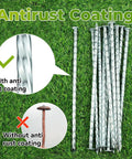 Heavy Duty 50 Pack Galvanized Landscape Stakes 10 Inch Spiral Spikes For Paver Edging Weed Barrier Outdoor Camping And Garden Projects Built Tough Rustproof With Extra Large Top 0.7 Inch Ideal For Lawn Edges Fence Lines Veggie Beds And DIY Landscaping