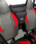 Rugged Storage Bag For UTV Cab Center Seat With Felt Lined Pockets And Key Lanyard, 5 Pockets, 1680D Durable Material, Polaris RZR