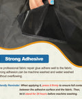 Hand applying Self Adhesive Nylon Fabric Repair Tape 4x63 Inches For Quick Down Jacket Fix DIY Friendly Waterproof Outdoor Gear Patch Kit
