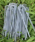 Sturdy 6 Inch Galvanized Steel Garden Stakes For Securing Weed Fabric Landscape Netting Ground Sheets Fleece And Christmas Decor Tough As Nails Heavy Duty Pegs Durable Outdoor Lawn And Garden Essentials 50 Pack 