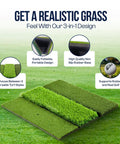 Range-Ready Indoor Outdoor Golf Hitting Mat With Realistic Grass Surface for Driving Range and Backyard Practice Portable Turf