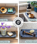 Top Tier Sink Organizer Tray Crafted From Ultra Absorbent Diatomaceous Earth Stone With Rugged Stainless Legs For Quick Drying Kitchen Counter Setup That Kills Puddle Problems displaying modern design and natural materials.