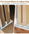 Two Pack Sliding Closet Door Floor Guides With Carpet Risers For An Adjustable Fit For Doors From 3/4 To 1 3/8 Inch Thick installed