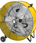 Beast 13000 CFM High Velocity Drum Fan With 2 Speed Heavy Duty Industrial Shop Air Circulator for garage, workshop, yellow 30-inch.
