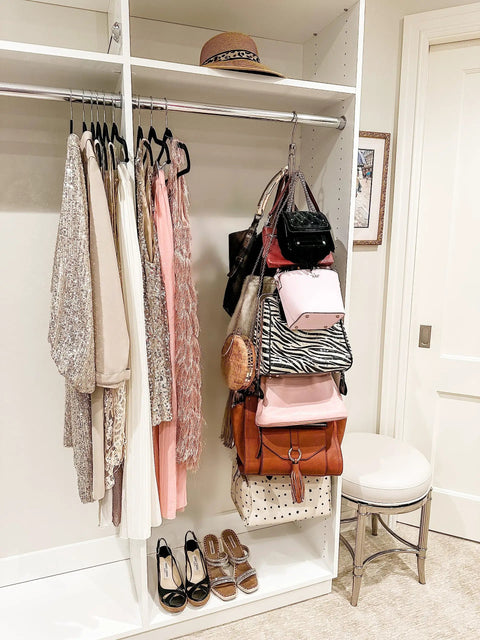 Over Door Purses Hanger Organizer With 360 Rotation Heavy Duty Chrome Bag Holder Holds 50lbs And Displays 12 Plus Purses And Bags