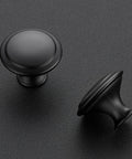 18 Pack Matte Black Cabinet Knobs and Drawer Pulls, 30mm Diameter, Includes Short and Long M4 Screws, Ideal for Kitchen Cabinets