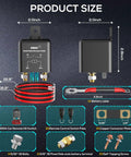 Remote Battery Disconnect Switch Kit 12V 250A Heavy Duty Quick Kill Prevent Battery Drain With Remote Control kit components