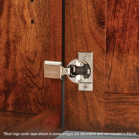 Concealed Soft Close Hinge Kit For Face Frame Cabinets Half Inch Overlay 105 Degree Opening Steel Built Includes Five Kits