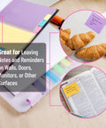 Neon Sticky Notes Set 410 Pack With 150 Neon Index Tabs And Divider Pads For Planner Journal Bible Study Office Displayed