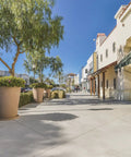 Heavy Duty Five Gallon Concrete Sealer With Water Based Siliconate Formula against sunlight on a clean, modern sidewalk.