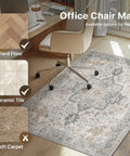 36x48 Inch Office Chair Mat For Hardwood And Tile Floors Under Desk, Grippy Non Slip Vinyl Floor Protector With Rubber Backing in home office