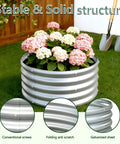 Two Pack Galvanized Raised Garden Beds 24x24x12 Inches Outdoor Planter for Vegetables and Flowers Durable Reinforced Corners