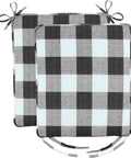 Comfy Porch Rocking Chair Cushions Set For Indoor And Outdoor Use With Secure Ties Easy To Clean 20 By 17 By 2 Inches Jurby Black White