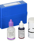 Total Water Hardness Test Kit For Pools Poolside Handy Reads Hardness In PPM Or Grains Includes Test Vial No 6 Reagent Bottle No 7 Reagent Bottle Compact Easy Pack For Quick Pool Chemistry Checks blue case, reagents and vial