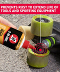 Fast Acting Penetrant Drip Oil 4 Oz For Loosening Stuck Parts And Rust Prevention applied to skateboard wheel axle