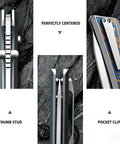 Dope Damascus Inlaid G10 EDC Pocket Knife With 3.4 Inch 14C28N Blade, Compound Grind, High Performance Folding Knife For Everyday Carry, Standout Craft And Modern Rugged Style, pocket clip and thumb stud