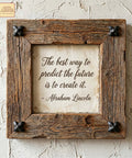 Quote in wooden frame with Colonial Era Solid Cast Iron Decorative Nailhead Studs For Doors, Cabinets And Furniture - 6-Pack