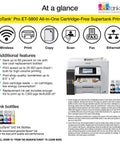 Heavy Duty Wireless Color All In One Supertank Printer With Scanner Copier Fax And Ethernet showcasing sleek design and user interface.