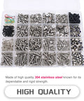 Beefy Universal RC Screw Kit 1008Pcs 304 Stainless Steel Fasteners Set For Traxxas Axial HPI Redcat Losi And More shown in organizer