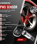 Preprogrammed Tpms Tire Pressure Sensors Fit Gm Trucks And Suvs 433 Mhz Monitoring Kit with detailed specifications displayed.