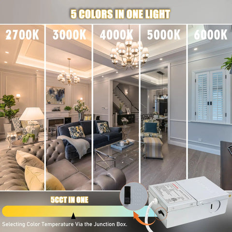 Four Inch Slim Led Recessed Can Light Kit Featuring Dead Simple Install Plus Heavy Duty Output With Smooth Dimming Switches And Adjustable Color Temperature Options From Warm Ambiance To Crisp Daylight Tone