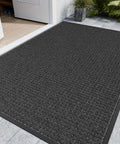 All Weather Front Door Mat Indoor Outdoor 72 Inch By 36 Inch Non Slip Rubber Backing Welcome Floor Mat for patio entrance.