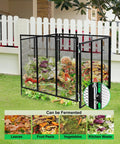 Big Ol 172 Gallon Outdoor Compost Bin With Rust Proof Coating in backyard filled with leaves and vegetable scraps