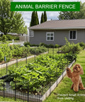 Garden Fence Panels Set Of 10 Arched Rustproof Metal Border Fence For Dogs And Pets No Dig Yard Edging 17 Inch High