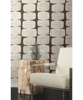 Mid Century Beads Peel And Stick Wallpaper Brown No Mess Easy To Install Repositionable And Removable 20.5 Inch Wide Roll