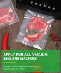 Bulk Vacuum Sealer Bags Set With 11x20 Ft And 8x20 Ft Rolls, Commercial Grade, containing raw red meat near vacuum sealer machine