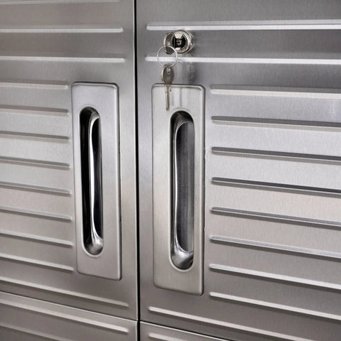 Tough As Nails Heavy Duty Steel Storage Cabinet With Lockable Door And Six Adjustable Shelves Rock Solid Metal Locker Organizer For Garage Warehouse Or Office Massive Stash Station